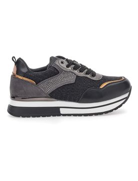 Sneakers Nere Con Platform 23011 38