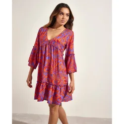 Vestido corto tipo blusón