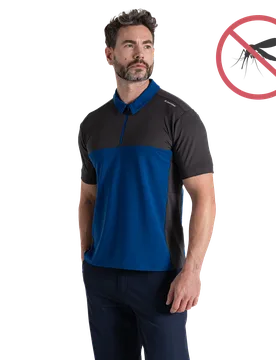Polo NosiLife Avro, blau/anthrazit l - Craghoppers - FashionsVida