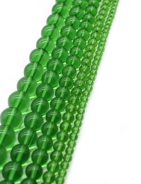 Natural Stone Smooth Green Glass Beads Round Loose Spacer Beads for Needlework Jewelry Making 4-12mm DIY Bracelet Wholesale - Aliexpress - FashionsVida