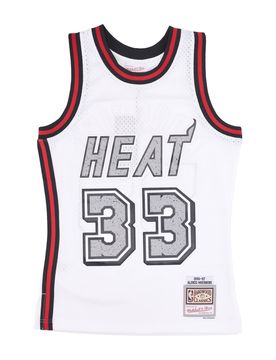 Canotta Basket Uomo Nba Cracked Cement Swingman Jersey Hardwood Classics No 33 Alonzo Mourning Miahea White