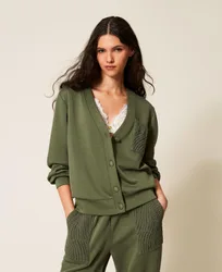 Cardigan en scuba avec crochet