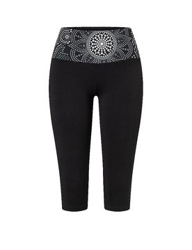 Yogatight Capri Madhya 3/4 para mujer negro XS