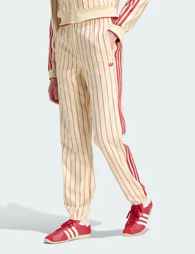 PANTALONI DA ALLENAMENTO FIREBIRD CON MOTIVO GESSATO S Warm Vanilla / Team Victory Red - Adidas - FashionsVida