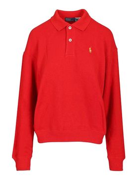 Polo in cotone a maniche lunghe