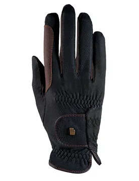Reithandschuhe MALTA RoeckGrip - schwarz/mokka 8 - roeckl - FashionsVida