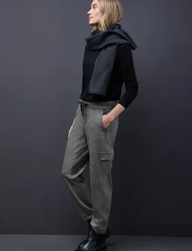 Cargo Melange Hose female Schwarz