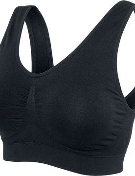 BH - Ladies Pads Sport Bra - XS bis 5XL - für Damen - Größe 3XL - schwarz - Frauen - female