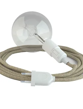 Cables Suspension Luminaire Rn01 5 M Brown / White One Size - Creative - FashionsVida