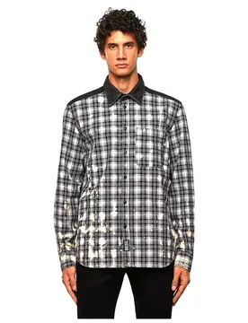 Chemise à Manches Longues Moon Check Black S