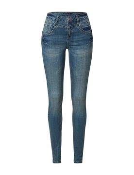 Cream Vaquero azul denim