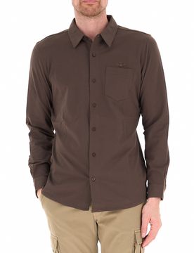 Camicia maniche lunghe MARRONE L