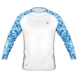 Performance Sun Upf 35 Uv Long Sleeve T-shirt White / Blue S Men
