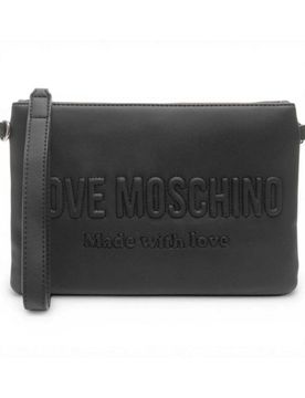 Pochette Signature Love Donna Nero in Eco-pelle