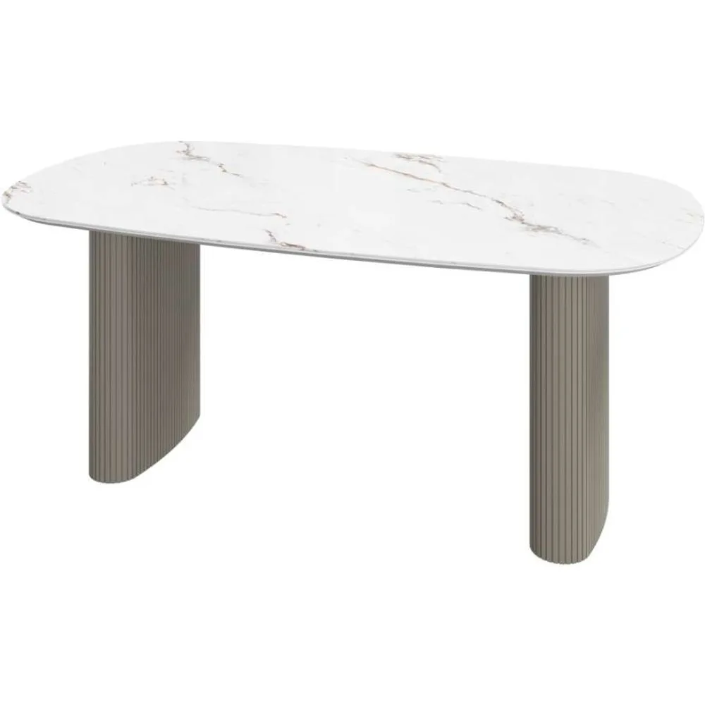 Mesa Santiago madera y cerámica mármol - BoConcept - FashionsVida