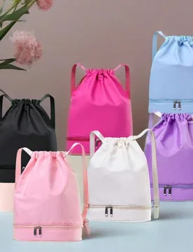 Pieza Bolsa de baile simple de moda con compartimento independiente para zapatos, bolsa de práctica de baile de ballet de hombro, nueva bolsa de bail - Shein - FashionsVida