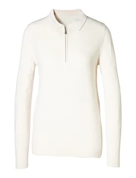 Zip-Pullover „Cashmerelike“ L beige - MODERNE HAUSFRAU - FashionsVida