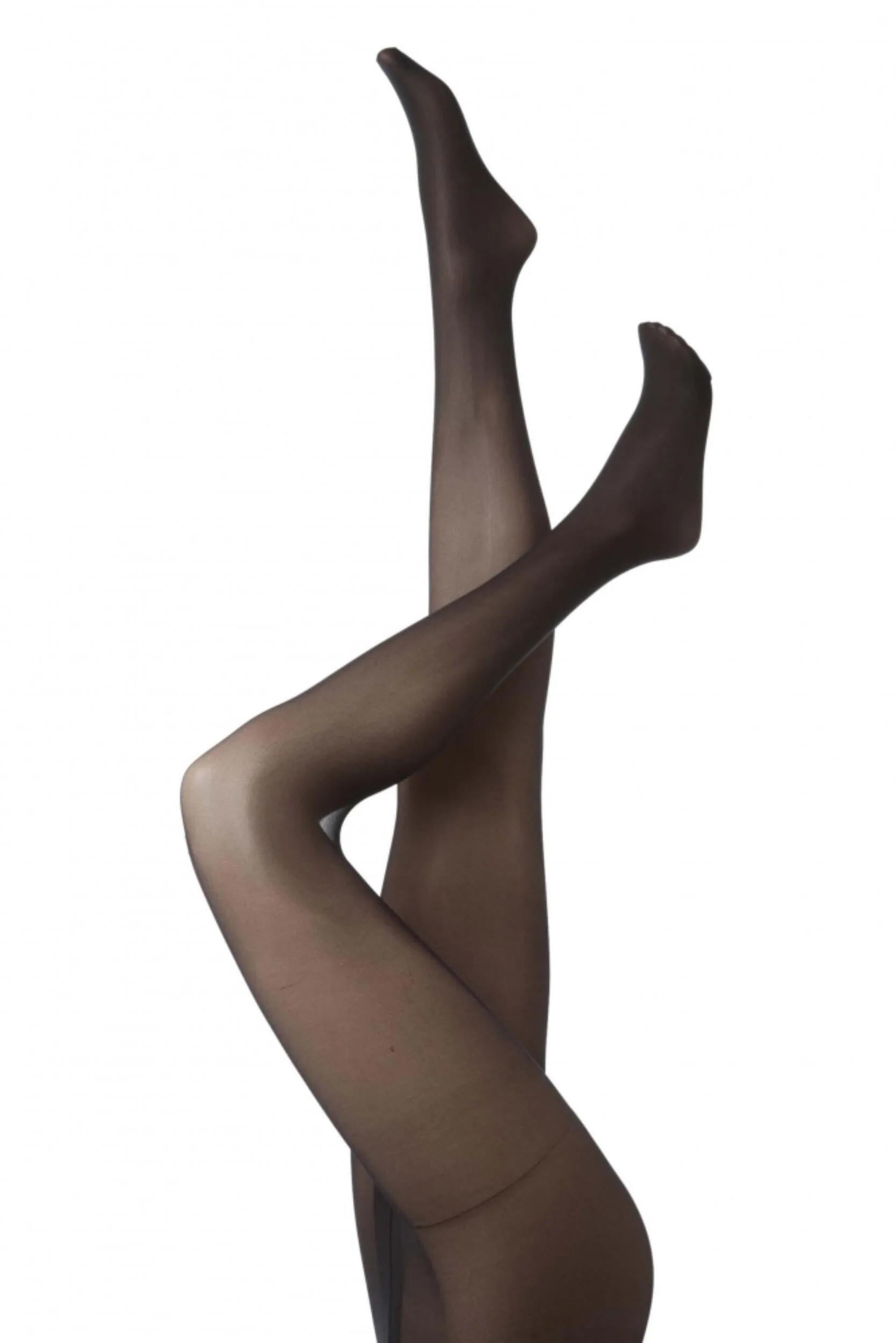 Pair Black 40 Denier Tights With Comfort Top Ladies Medium/Large - - Black - Size: Medium - Charnos - FashionsVida