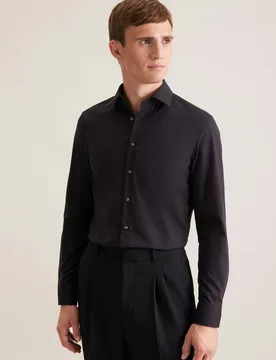 Slim Business Hemd Uni Schwarz 39 - Seidensticker.com - FashionsVida