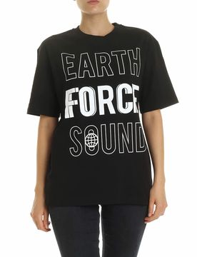 T-shirt Earth Force Sound nera