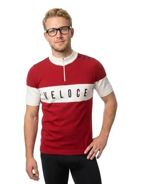 Maillot à Manches Courtes Veloce Vintage - Brn - FashionsVida