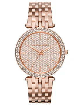 Womens Mk3439 Ladies Watch Darci Rose Gold Pave Stainless Steel - One Size - Michael kors - FashionsVida