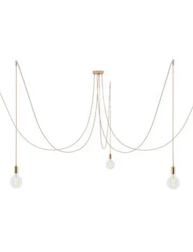 Cables Suspension Luminaire Spider 5 Falls Copper One Size - Creative - FashionsVida