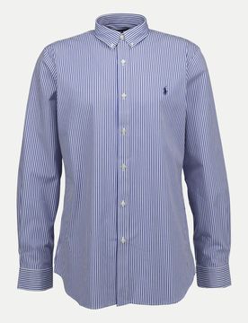 Polo Slim-Fit Hemd mit Stretch Blau XL