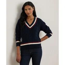 Jersey de mujer de algodón en punto de ochos