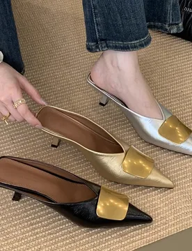 Luxury Womens Shoes High Heels Mules Shoes Pointed Toe Heeled Sandals for Women Elegant Party Slides 2025 Designer Shoes Zaoatos - Aliexpress - FashionsVida