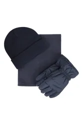 Womens Snow Accessories Set - Navy - Navy - Size: S