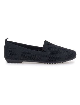 Ballerine Mocassini neri in tessuto con soletta morbida PRESZ32 36