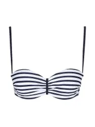 Damen Bikinioberteil Bügel-Bandeau dunkelblau 36B W