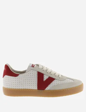 Lace Up Side Detail Trainers Red female - Victoria - FashionsVida