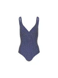 Costume da bagno da donna con scollo a V blu 44