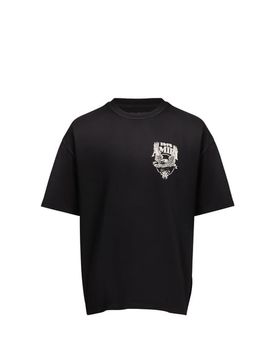 T-shirt imprimé en coton Noir L Male