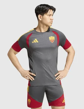Mens AS Roma Tiro 26 Training Shirt - Grigio, grigio grigio Uomo taglia M - Adidas - FashionsVida