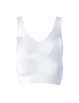 Women's 2 Pack Comfort Bras in White Size: 18-20 - White - Size: 18-20 - Cotton Traders - FashionsVida