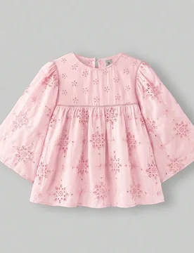 Camisa de tela bordada oversize para niñas preadolescentes, vuelta al colegio, blusas de verano, Y2K, ropa, blusas para niñas, otoño, vacaciones, b - Shein - FashionsVida