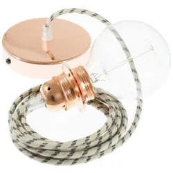 Cables Lampe Suspendue Pendel Pour Abat-jour Rd54 Stripes Diy 1 M Anthracite / Copper One Size