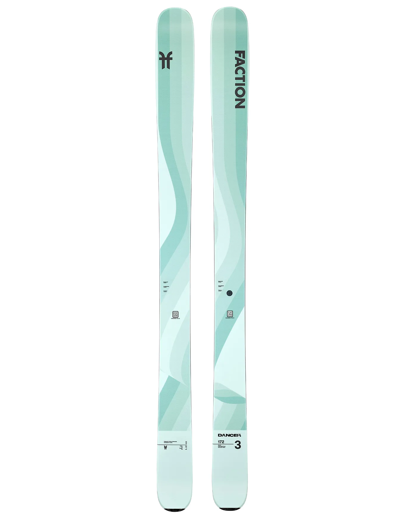 Skis all-mountain - Dancer 3 Turquoise 2025 en Bois - Taille 172 cm - Bleu - Faction - FashionsVida