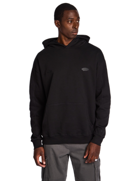 Calabria Herren Kapuzenpullover - Schwarz - Größe L - Baumwoll-Fleece Black L