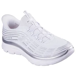 Scarpe Senza Lacci Summits Plus Soft Luster White Mesh / Silver Trim EU 36