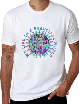 We Live In A Beautiful World T-Shirt man t shirt luxury anime tshirt T-Shirt - Aliexpress - FashionsVida