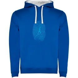 Runner Fingerprint Two-colour Hoodie Royal Blue / White L Men