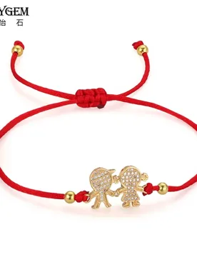 ShinyGem Lucky Handmade Braid Red String Adjustable Gold/Silver Plated Inlay Zircon Boy/Girl Charm Bracelets For Women - Aliexpress - FashionsVida