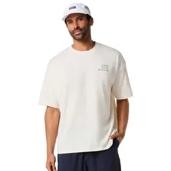 T-shirt à Manches Courtes Runner Message Graphic Relaxed Cream M