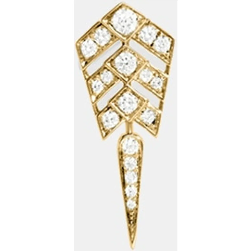 Pendiente individual Stairway de oro y diamantes - STATEMENT - FashionsVida