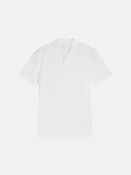Poloshirt in Jersey-Piqué-Stoff Weiß XL