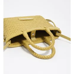 Bolso de hombro 100% piel trenzada multiposición